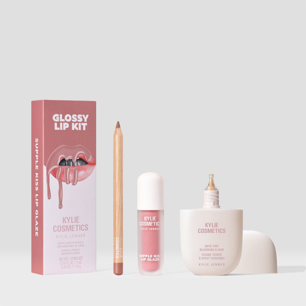 kyliecosmetics Glossy Lip Kit & Skin Tint Blurring Elixir Duo